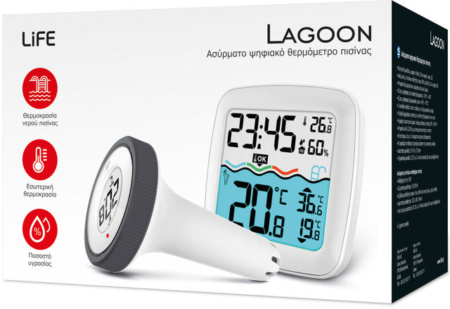 LIFE 221-0295 LAGOON WIRELESS DIGITAL POOL THERMOMETER