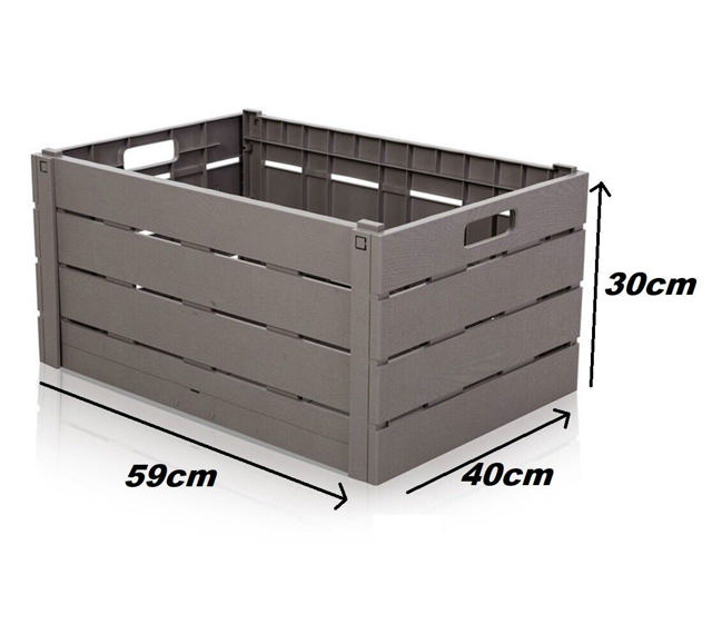 STRATA FOLDING CRATE 60L ANTHRACITE