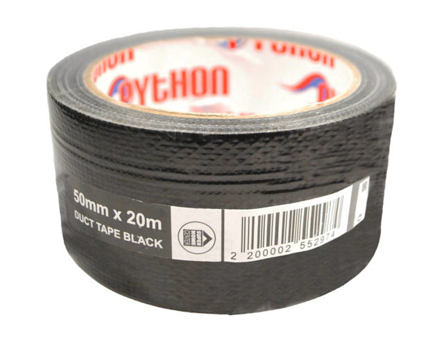 PYTHON DUCT TAPE BLACK 50MMX20M