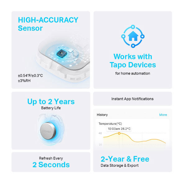 TP-LINK TAPO T310 SMART TEMPERATURE & HUMIDITY SENSOR