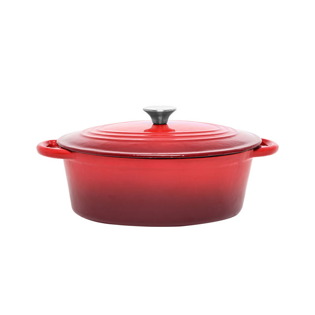 ESTIA CASSEROLE DISH CAST IRON 30CM WITH ENAMEL COATING RED