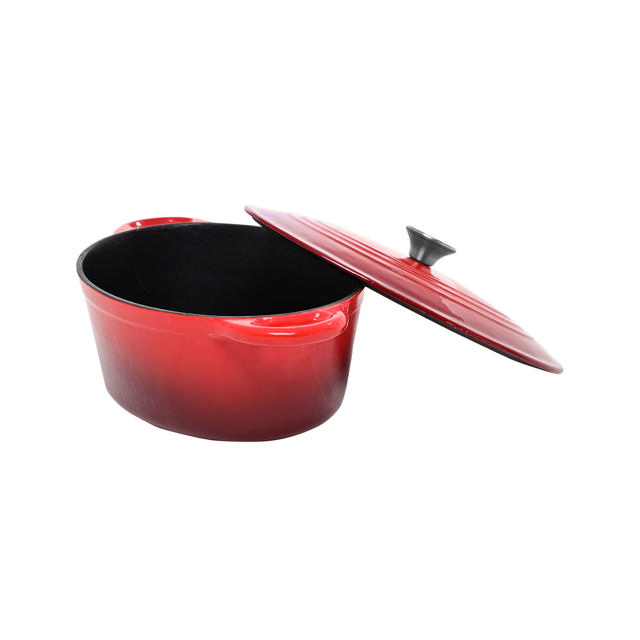 ESTIA CASSEROLE DISH CAST IRON 30CM WITH ENAMEL COATING RED