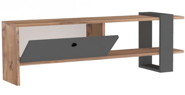 TV STAND ANTHRACITE/WALNUT 120x25xH36.8CM