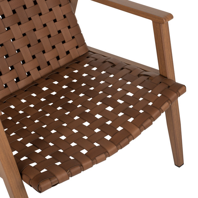 ΠΟΛΥΘΡΟΝΑ ΜΕΤΑΛΛΟ ΟΨΗ ΞΥΛΟΥ & RATTAN ΔΕΡΜΑ-LOOK 63.5X75.5X77CM 