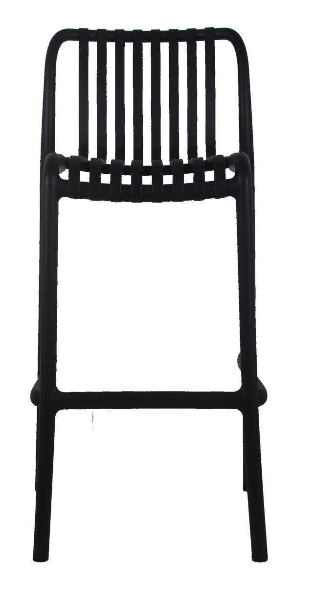 EVIE PLASTIC STOOL BLACK H77CM