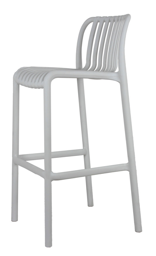 ANGELIC PLASTIC STOOL WHITE H65CM