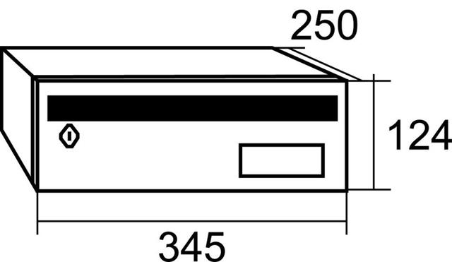 BTV MAIL BOX BARAJAS TITANIUM 345X250X124MM