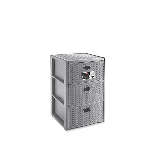 STEFANPLAST ELEGANCE DRAWER 3 DRAWERS GREY