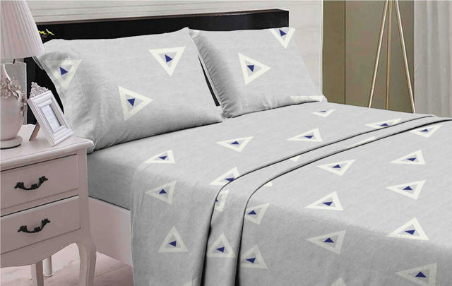 BEDSHEET SET L SINGLE 180X270CM TRIANGLE