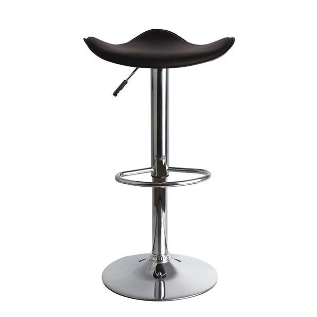 GANNA BAR STOOL HM201.01 BLACK PU WITH GAS LIFT 45X45X82CM