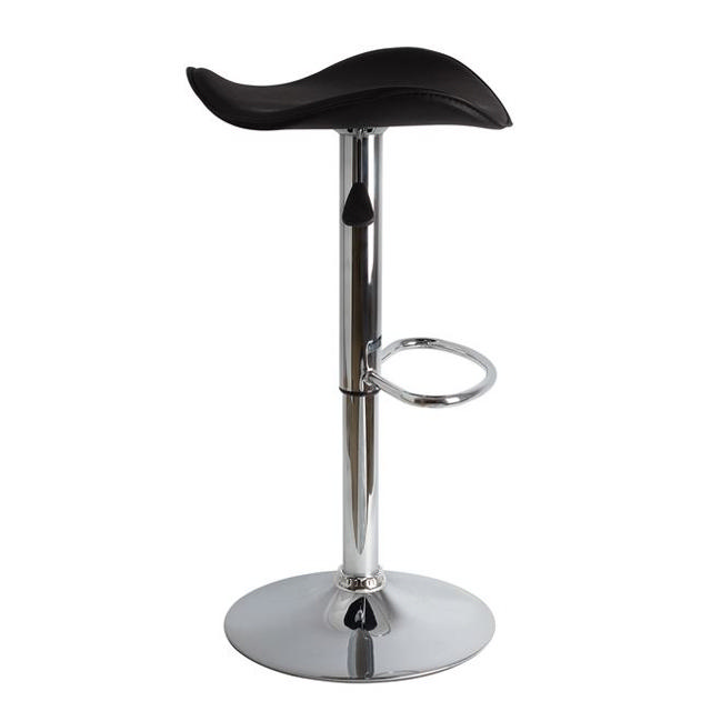 GANNA BAR STOOL HM201.01 BLACK PU WITH GAS LIFT 45X45X82CM