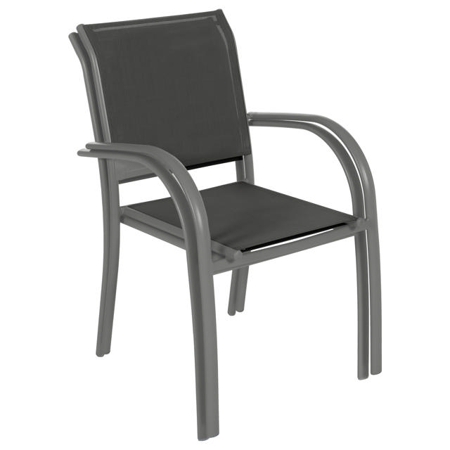 HESPERIDE PIAZZA OUTDOOR CHAIR 56Χ65Χ87CM  - GRAPHITE