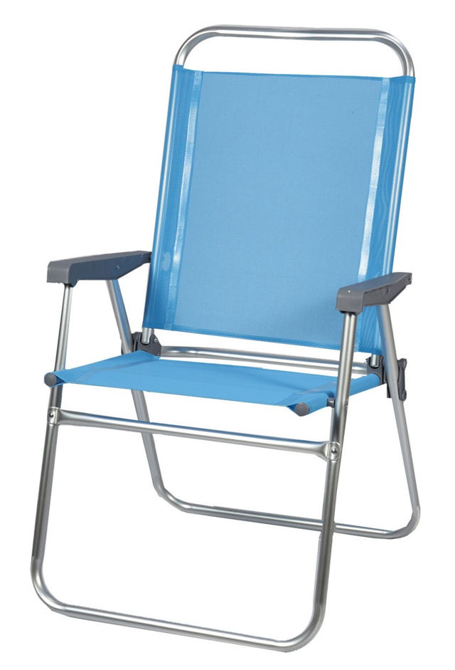 FOLDING CHAIR ALUMINIUM LIGHT BLUE 65X56X92CM