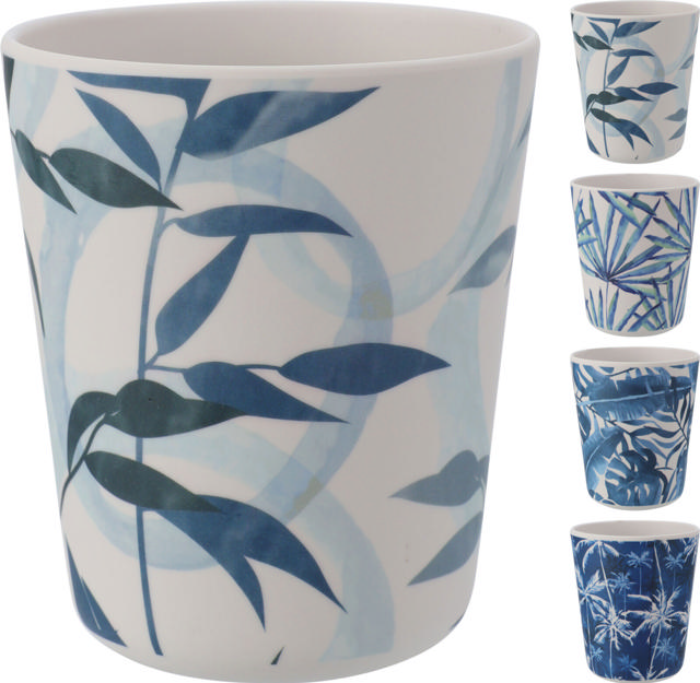 CUP MELAMINE 440ML 4 ASSORTED DESIGNS