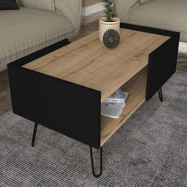 ARTELIBRE 14410191 SERIFOS COFFEE TABLE 100X55X45CM NATURAL/BLACK