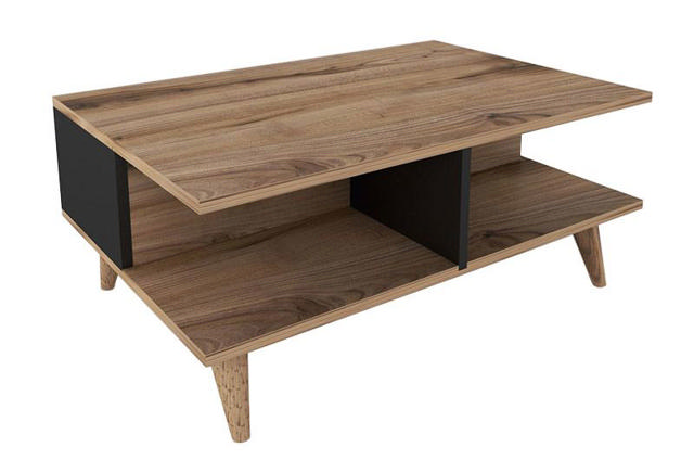 ARTELIBRE 14410010 ALONISOS COFFE TABLE 90X60X38.6CM WALNUT/BLACK