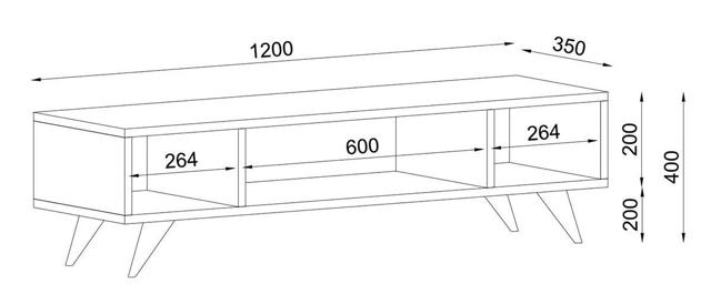 ARTELIBRE 14410201 SAMOS TV STAND 120X35X40CM NATURAL