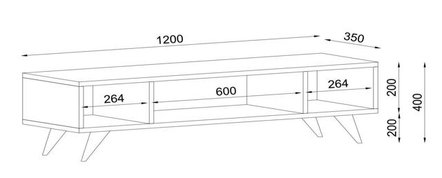 ARTELIBRE 14410049 SAMOS TV STAND 120X35X40CM WHITE