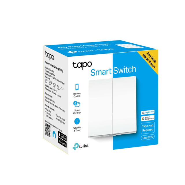 TP-LINK TAPO S220 ΈΞΥΠΝΟΣ ΔΙΑΚΟΠΤΗΣ 2-GANG 1-WAY 