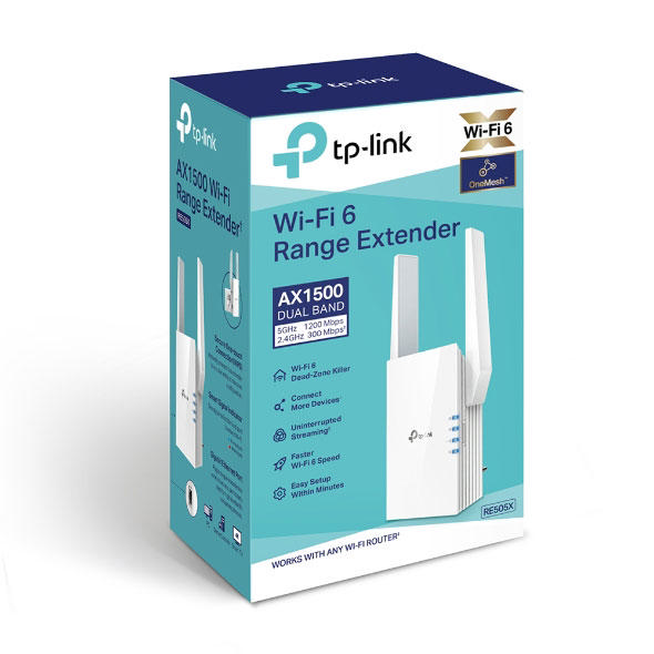 TP-LINK RE505X WI-FI 6 SPEEDS RANGE EXTENDER