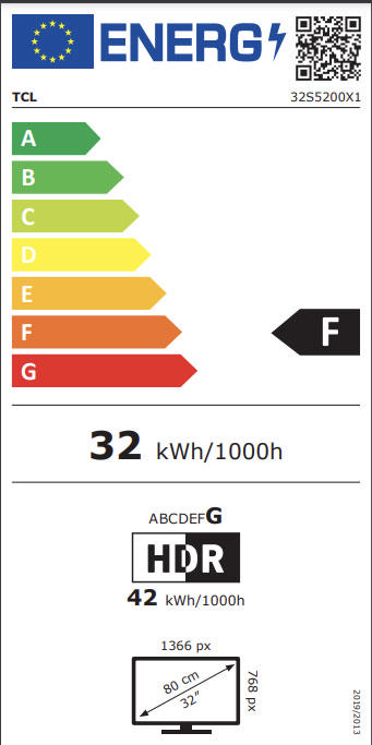 TCL 32S5200 TV 32'' LED HD 100PPI