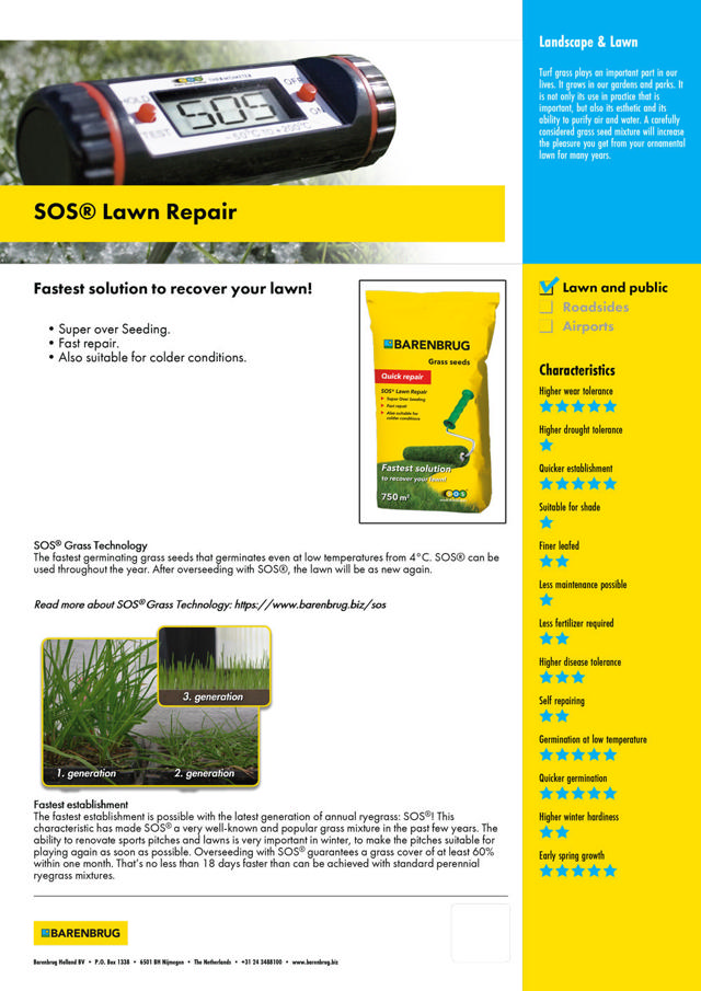 BARENBRUG SOS LAWN REPAIR 1KG