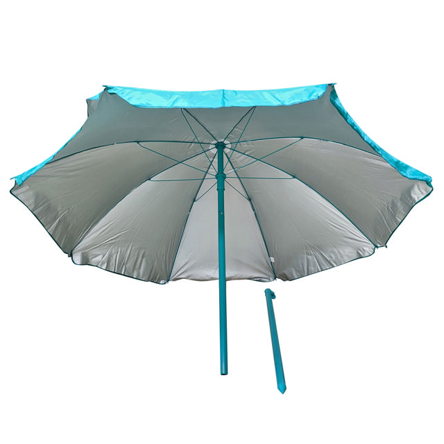 BEACH UMBRELLA 200CM PVC LIGHT BLUE