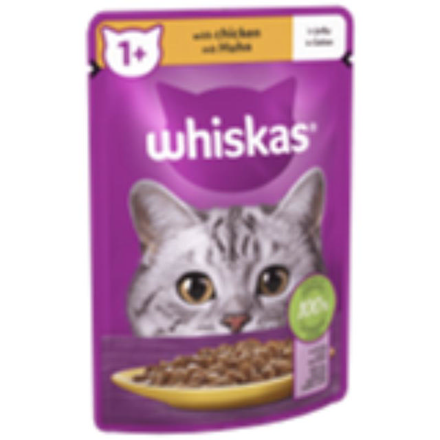 WHISKAS POUCH WET CAT FOOD CHICKEN 85G