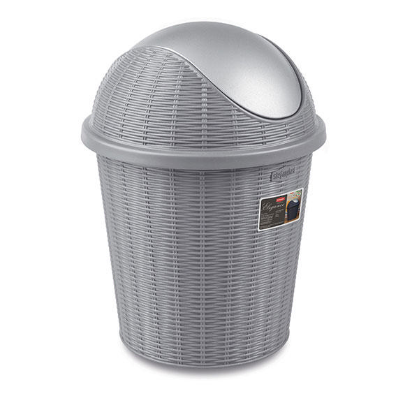 STEFANPLAST ELEGANCE SWING BIN 10L SILVER