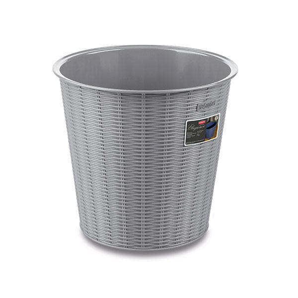 STEFANPLAST ELEGANCE WASTE BIN 10L SILVER