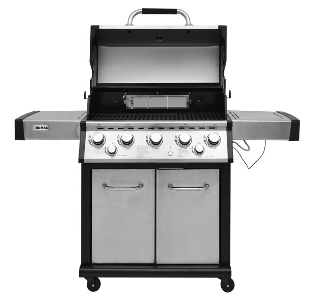 UNIMAC ΨΗΣΤΑΡΙΑ ΥΓΡΑΕΡΙΟΥ INOX BBQ PREMIUM LINE 5+1+1 24.5KW