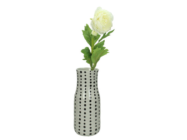 KERSTEN VASE FINE WHITE 9.8X9.8X23CM