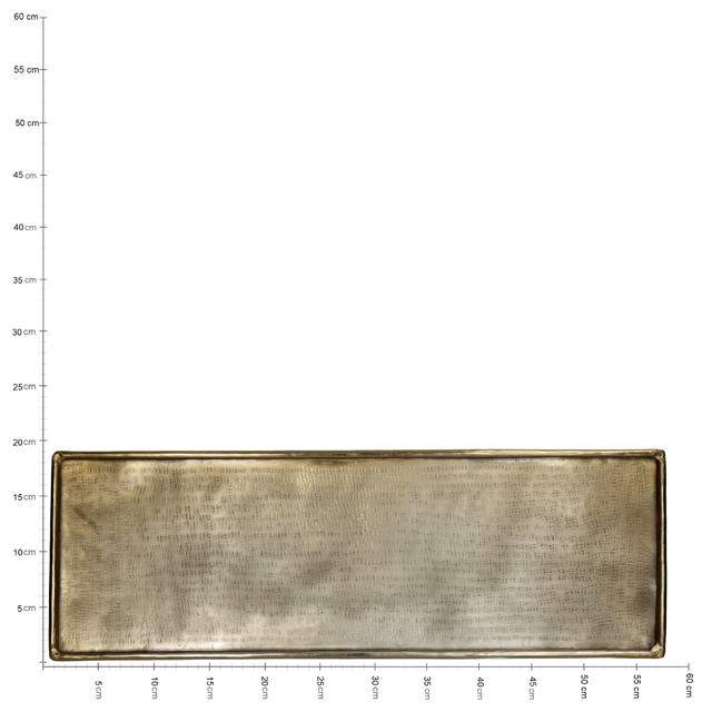 KERSTEN PLATE ALUMINIUM GOLD 58X20X0.5CM