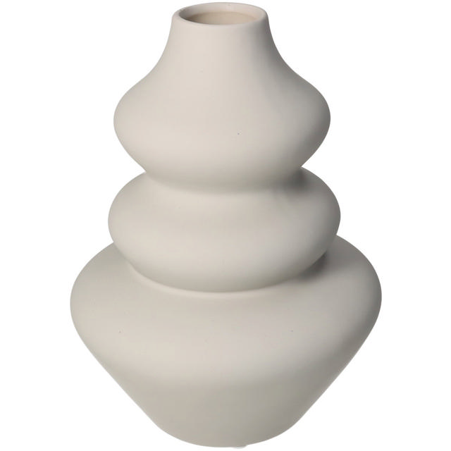 KERSTEN VASE DOLOMIT IVORY 15X15X20CM