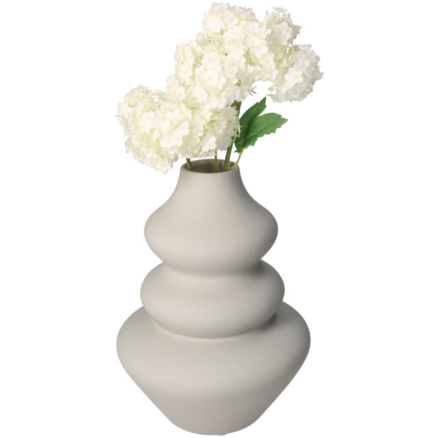 KERSTEN VASE DOLOMIT IVORY 15X15X20CM