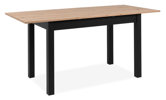 FINORI COBURG EXTENDABLE TABLE BLACK/OAK 120-160CM