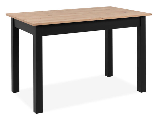 FINORI COBURG EXTENDABLE TABLE BLACK/OAK 120-160CM