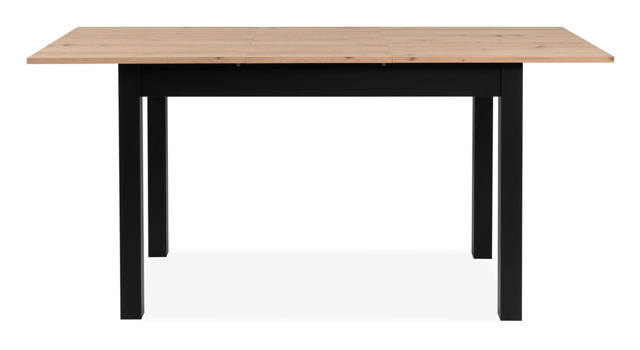 FINORI COBURG EXTENDABLE TABLE BLACK/OAK 120-160CM