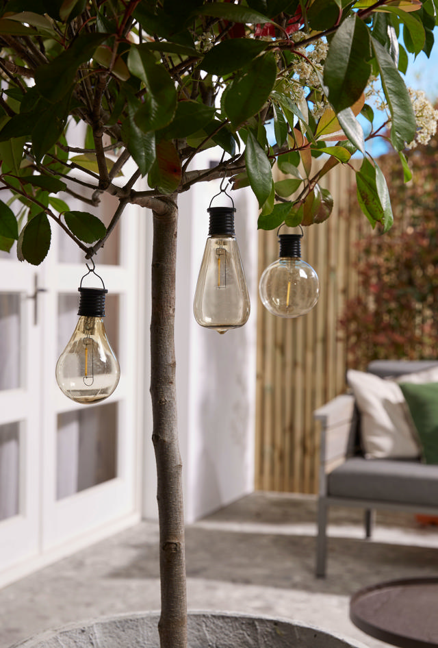 LUXFORM LIGHTING RETRO BULB SOLAR PLASTIC RETRO BULB 3X MODEL