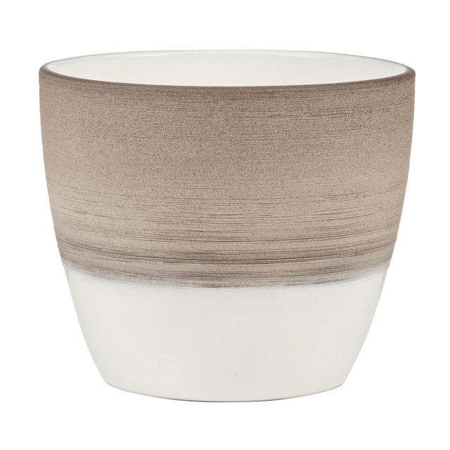 SCHEURICH CERAMIC POT 14-ESPRESSO CREAM