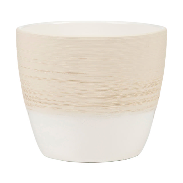 SCHEURICH CERAMIC POT 14-VANILLA CREAM