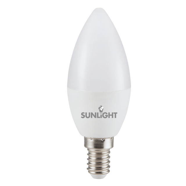 SUNLIGHT LED 4.5W C37 CANDLE LAMP E14 470LM 4000K FROSTED