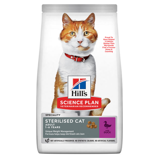 HILLS SCIENCE PLAN FELINE ADULT STERILISED DUCK 3KG