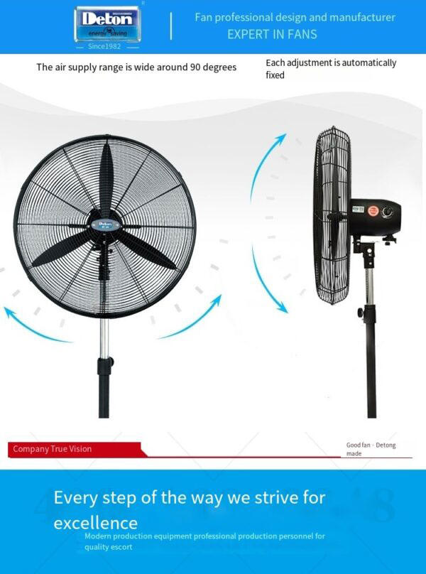 DETON DF650-T 26'' INDUSTRIAL STAND FAN 187W BLACK 66CM