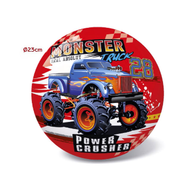 ΜΠΑΛΑ ΠΛΑΣΤΙΚΗ SUPER CARS-MONSTER TRUCK 23CM