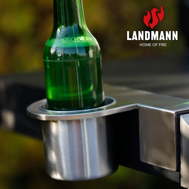 LANDMANN STAINLESS STEEL BOTTLE HOLDER WITH MAGNET SILVER