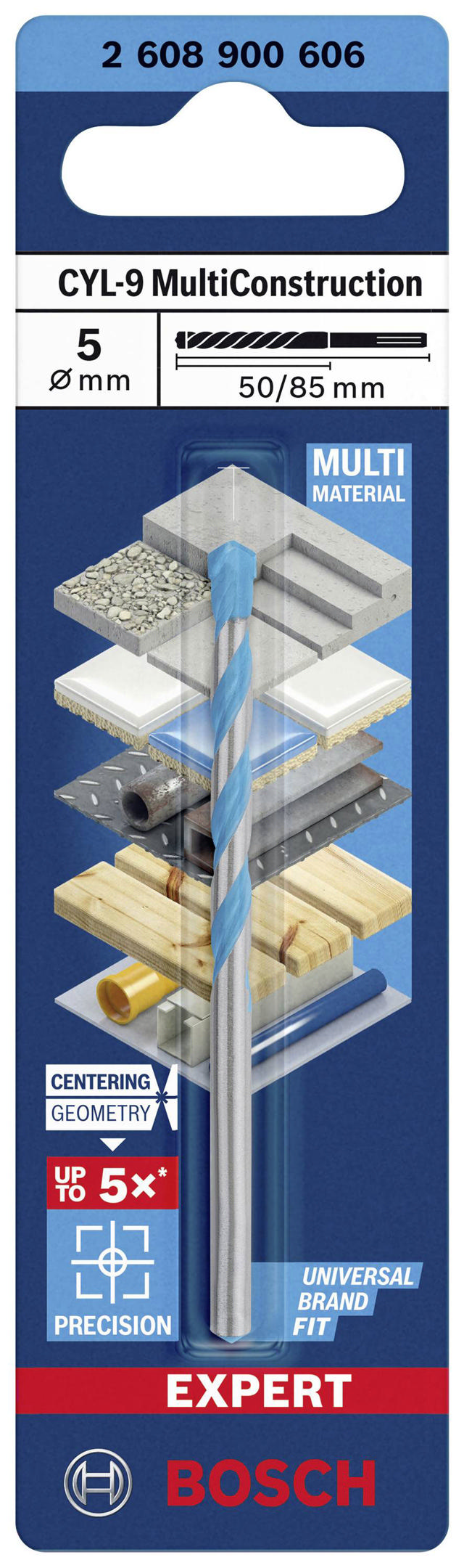 BOSCH CYL-9 ΤΡΥΠΑΝΙ MULTI-CONSTRUCTION 5X50X85MM