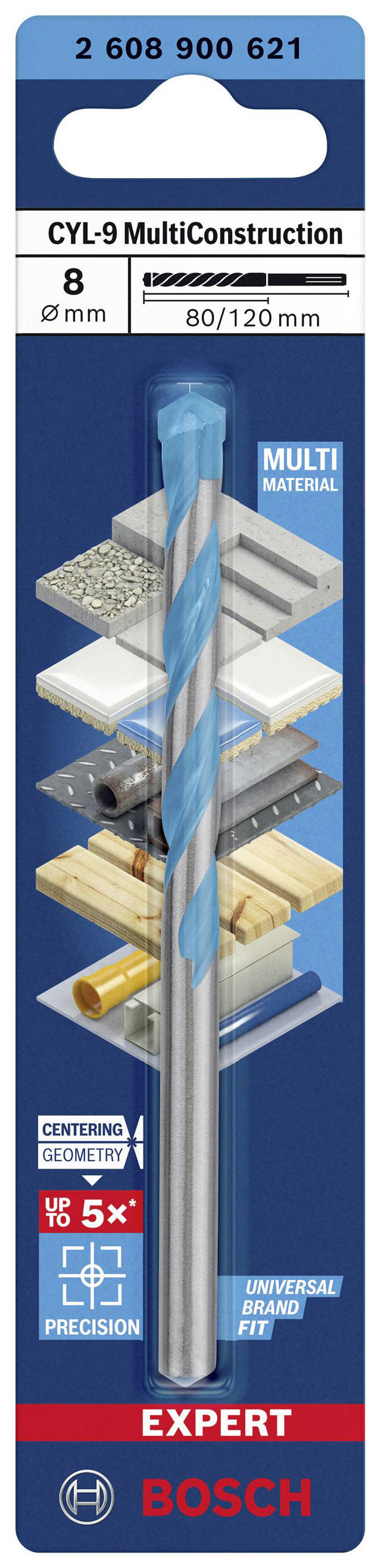 BOSCH CYL-9 ΤΡΥΠΑΝΙ MULTI-CONSTRUCTIOΝ 8X80X120MM