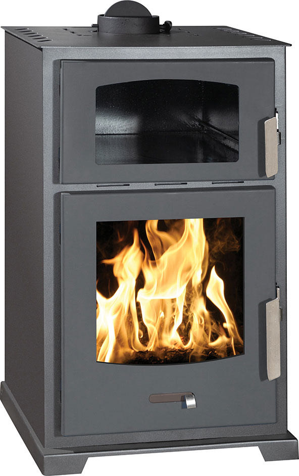 SYRIOS STEEL WOOD STOVE WITH OVEN AS-SY-05 IRAKLEIO 15.4KW 