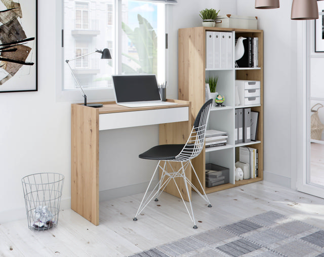 FORES NOA DESK 77X82X40CM OAK/WHITE 